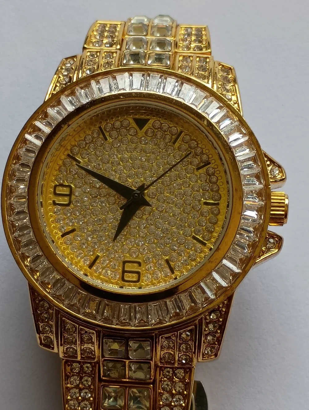 Gold Crystal-Embellished Women’s Watch
